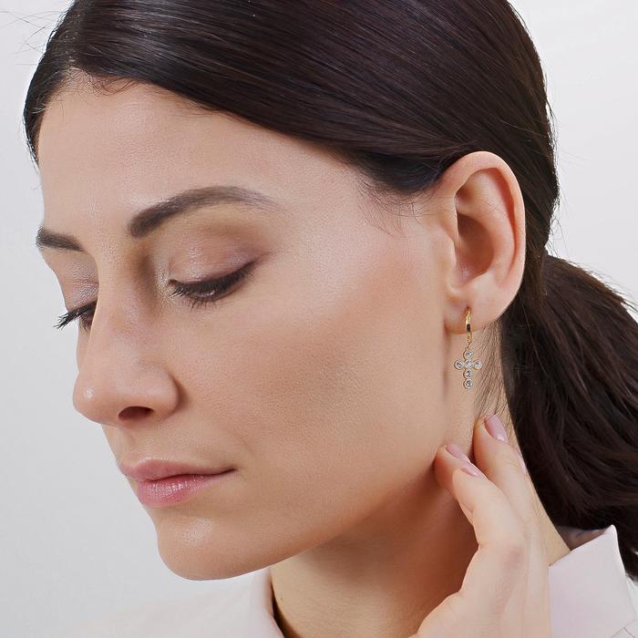 Boucle d'oreille Croix CHAKRA