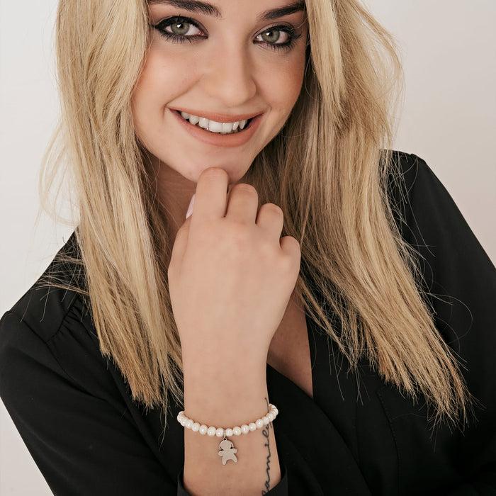 BRACELET AVEC PERLES ET BÉBÉ FILLE
