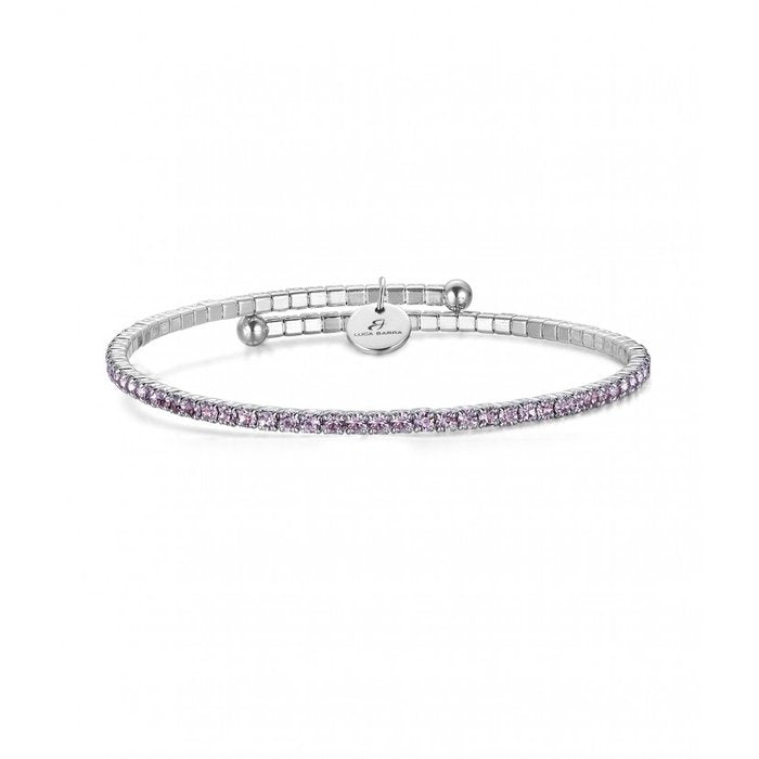 Bracciale Con Cristalli Rosa Chiaro