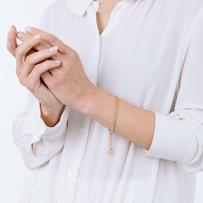 BRACELET FEMME EN ACIER PLAQUÉ BOULE