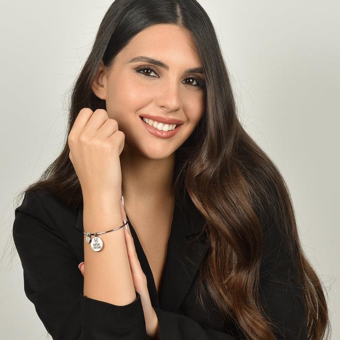 BRACELET EN ACIER POUR FEMME JE LIBÈRE L'ENFER