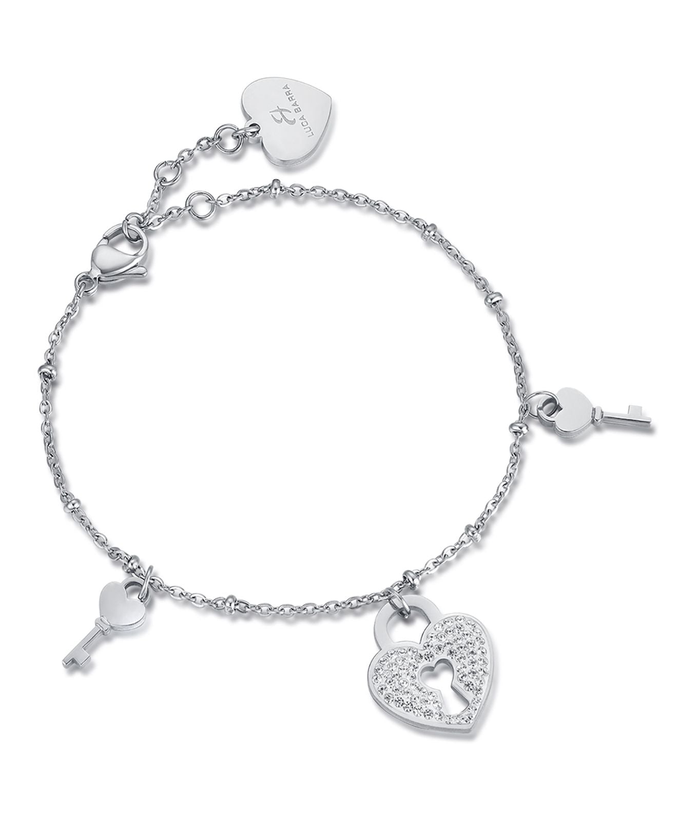 Bracciale Con Cuore Lucchetto E Chiavi - gioielleriaperdichizzi.it