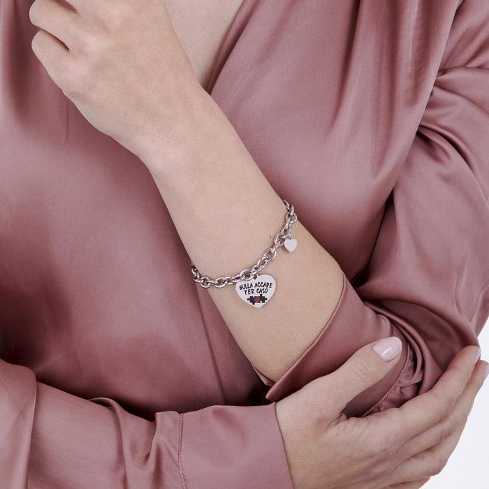 BRACELET EN ACIER POUR FEMME RIEN N'ARRIVE PAR HASARD