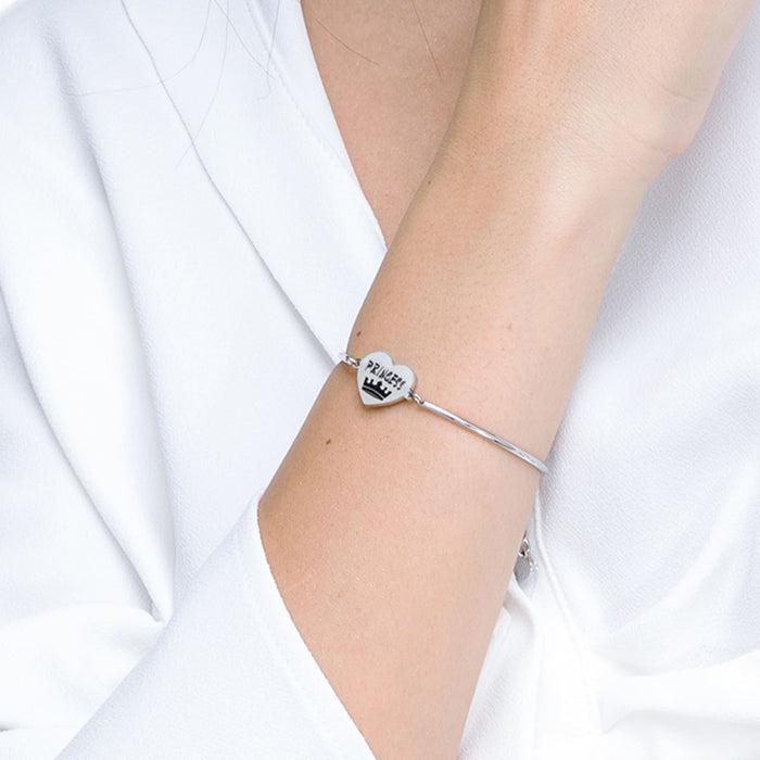WOMEN'S STEEL BRACELET WITH PRINCESS WRITING