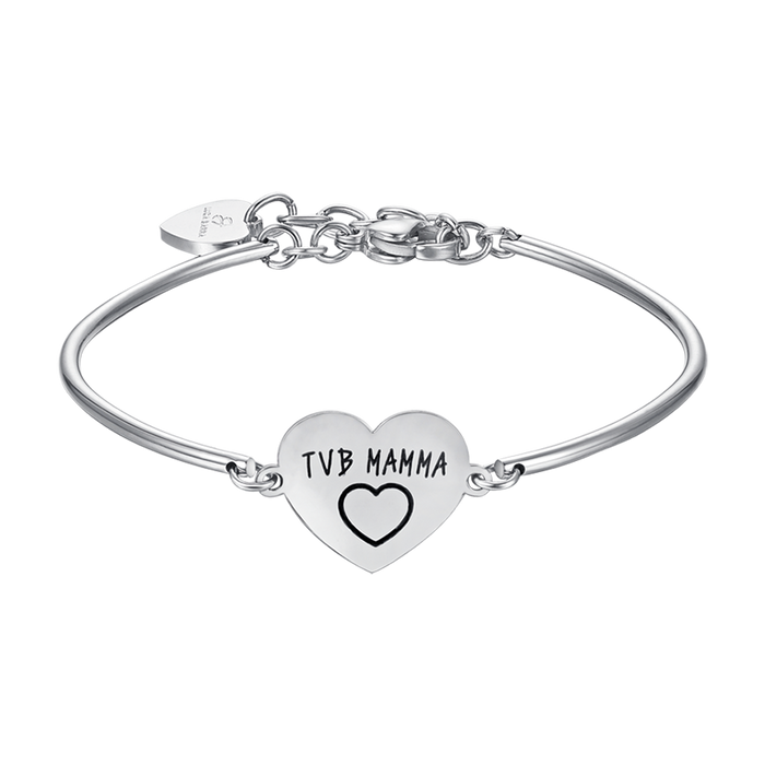 BRACCIALE DONNA IN ACCIAIO CON SCRITTA TVB MAMMA