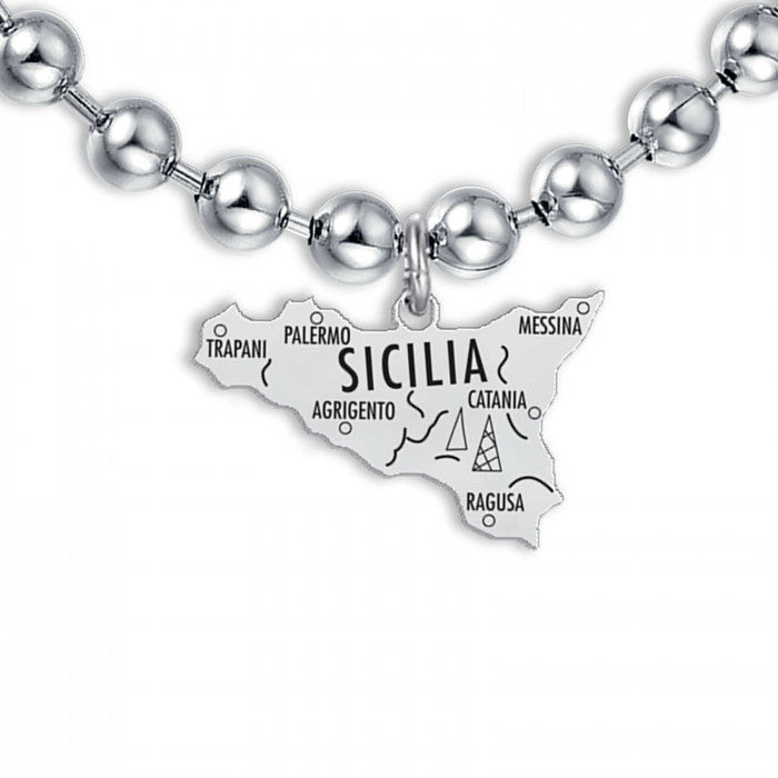 Bracelet pendentif en perles de Sicile