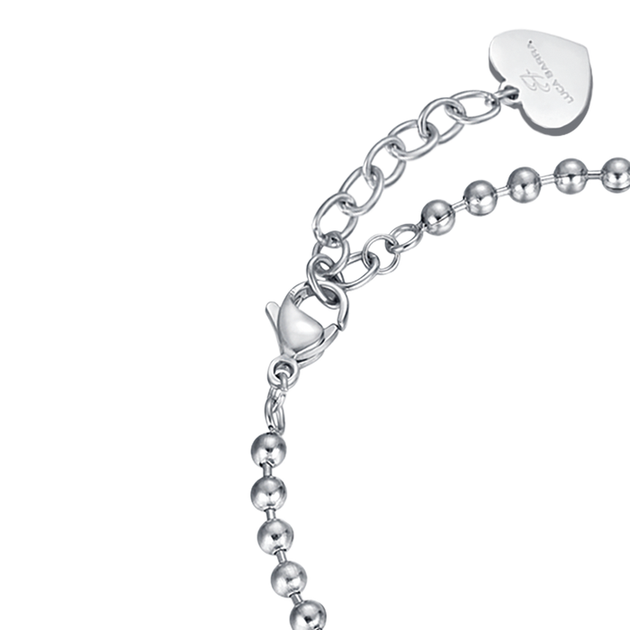 PERSONALIZED WOMEN'S BRACELET IN STEEL WITH HEARTS