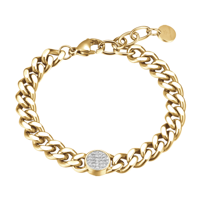 BRACCIALE DONNA IN ACCIAIO CON ELEMENTO E CRISTALLI