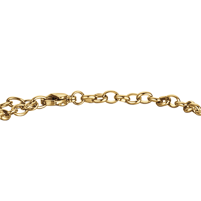 BRACCIALE DONNA IN ACCIAIO IP GOLD CON STELLA E CUORE