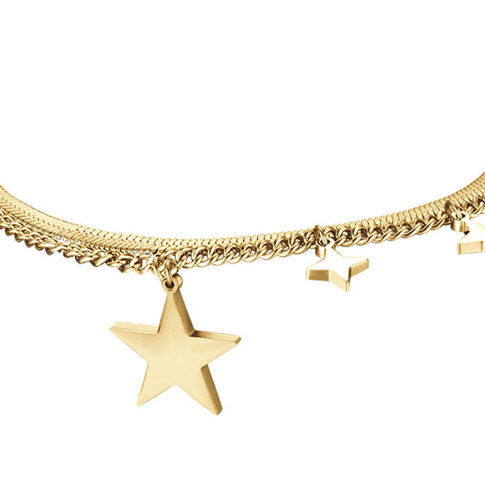 WOMEN'S BRACELET IN IP GOLD STEEL WITH STAR