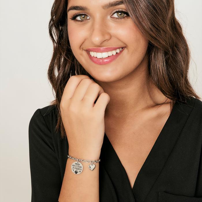 WOMEN'S BRACELET IN STEEL FRIENDSHIP THERE IS NO MORE PRECIOUS TREASURE