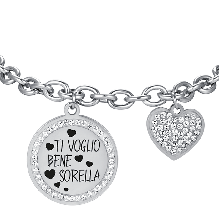 WOMEN'S STEEL BRACELET I LOVE YOU SISTER