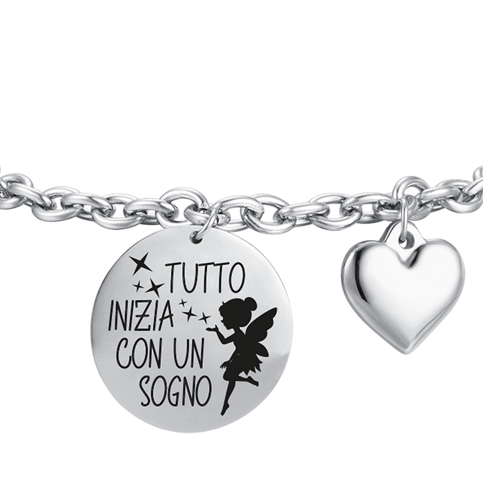 WOMEN'S STEEL BRACELET EVERYTHING BEGINS WITH A DREAM