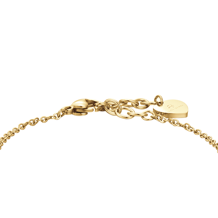 BRACCIALE DONNA IN ACCIAIO CON CUORI E CRISTALLI BIANCHI