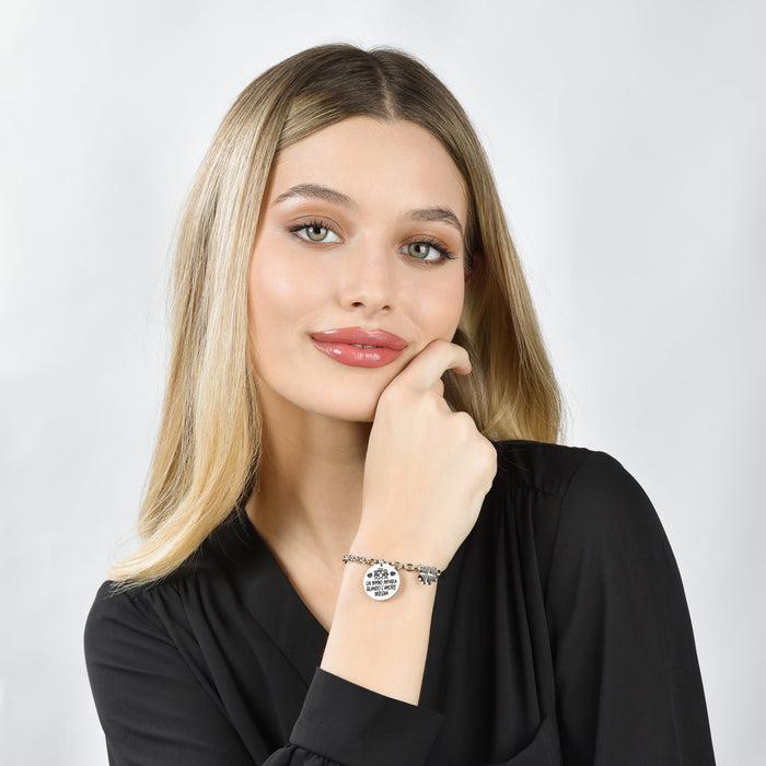 WOMEN'S STEEL BRACELET A CHILD LEARNS WHEN LOVE TEACHES