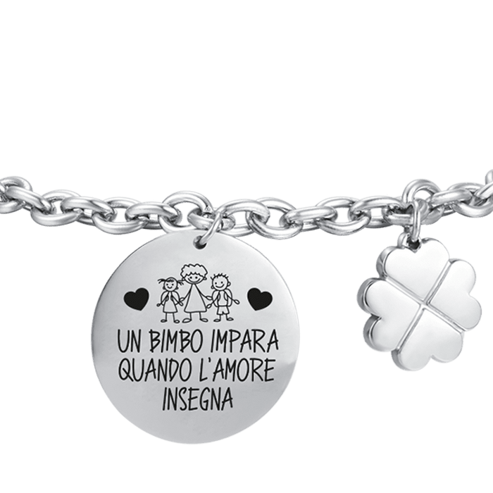WOMEN'S STEEL BRACELET A CHILD LEARNS WHEN LOVE TEACHES