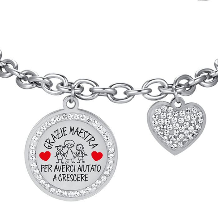 BRACELET EN ACIER POUR FEMME MERCI PROFESSEUR DE NOUS AIDEZ À GRANDIR