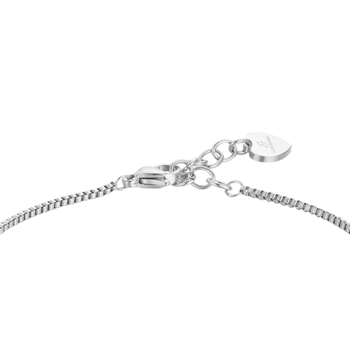 BRACCIALE DONNA IN ACCIAIO CON CRISTALLI BIANCHI E SFERE