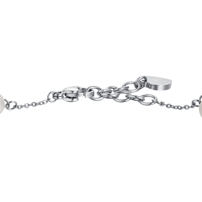 BRACCIALE DONNA IN ACCIAIO CON PERLE