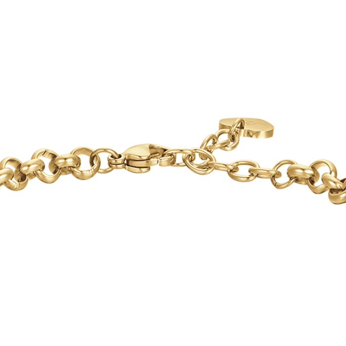 BRACCIALE DONNA IN ACCIAIO CON STELLE E CRISTALLI BIANCHI