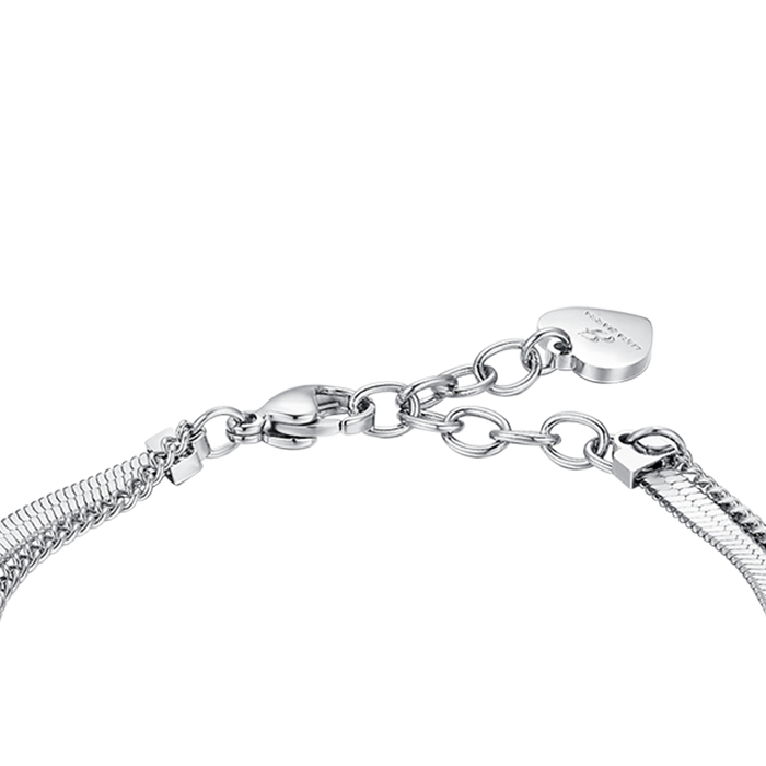 WOMEN'S BRACELET IN STEEL STARS WITH WHITE CRYSTALS