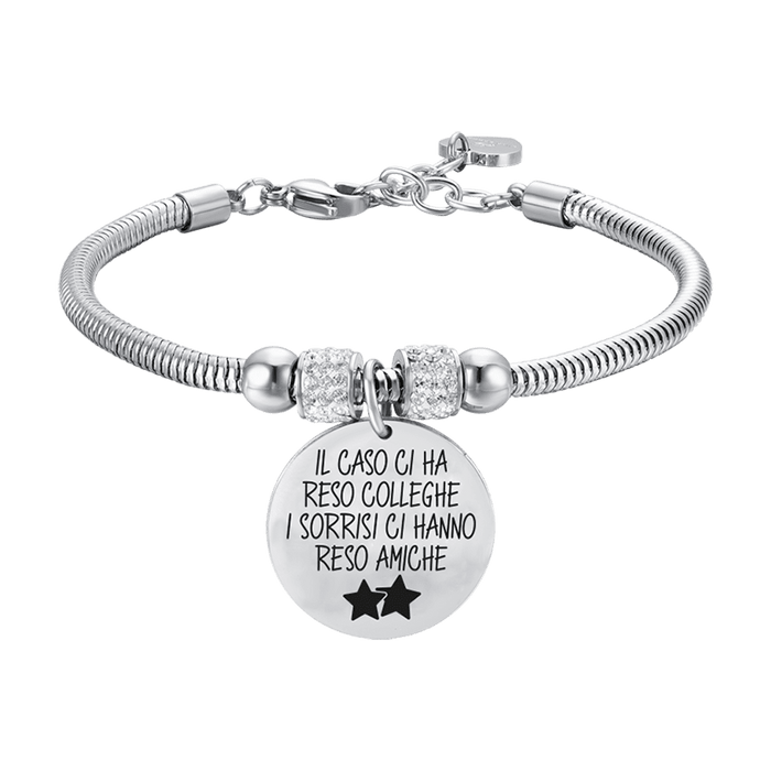 WOMEN'S STEEL BRACELET CHANCE HAS MADE US COLLEAGUES SMILES HAVE MADE US ONE