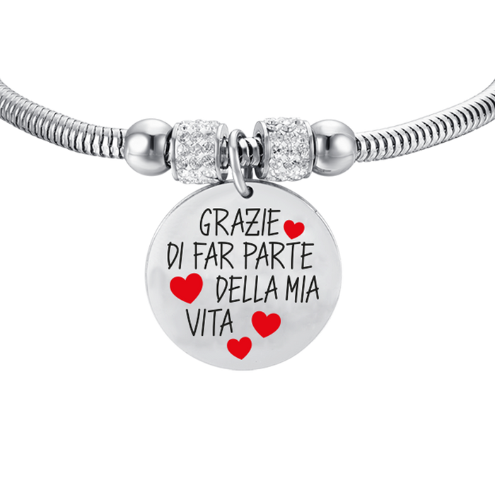 WOMEN'S STEEL BRACELET THANK YOU FOR BEING PART OF MY LIFE