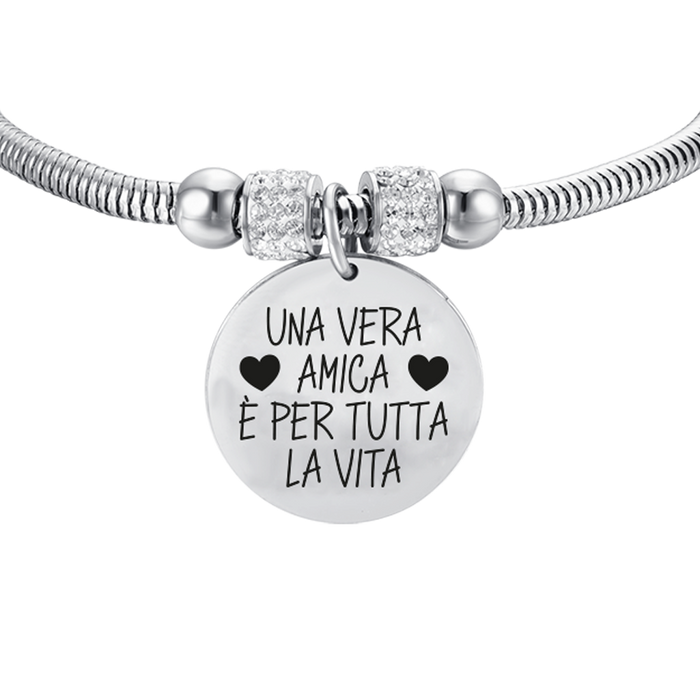 WOMEN'S STEEL BRACELET A TRUE FRIEND IS FOR LIFE