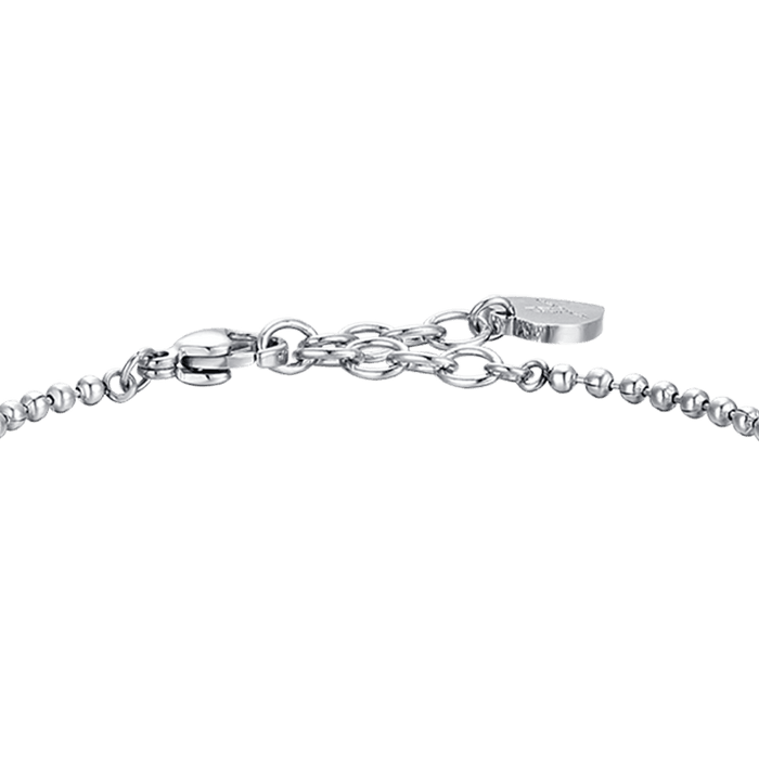 WOMEN'S STEEL BRACELET WITH HEART AND WHITE ZIRCON