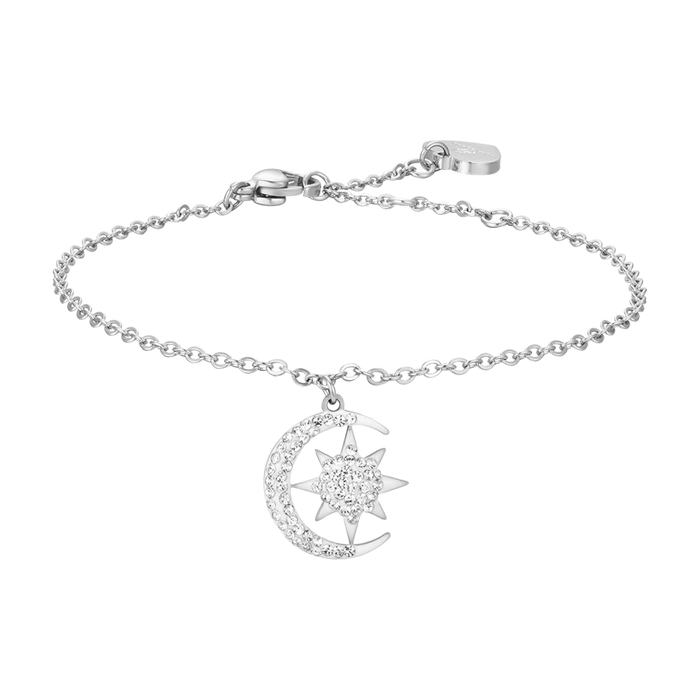 BRACELET FEMME EN ACIER ÉTOILE ET LUNE