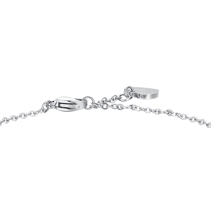 BRACELET FEMME EN ACIER AVEC PERLES ET COEUR