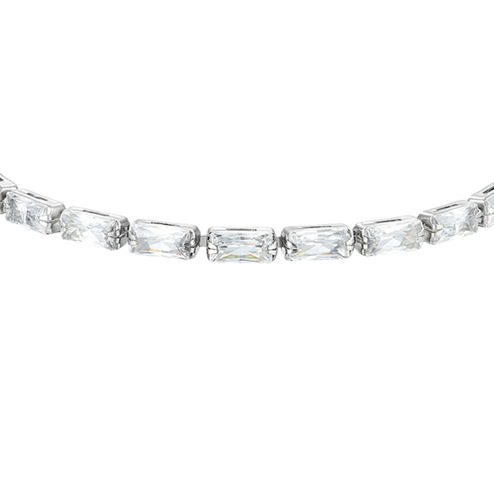 WOMEN'S TENNIS BRACELET WHITE BAGUETTE ZIRCONIA