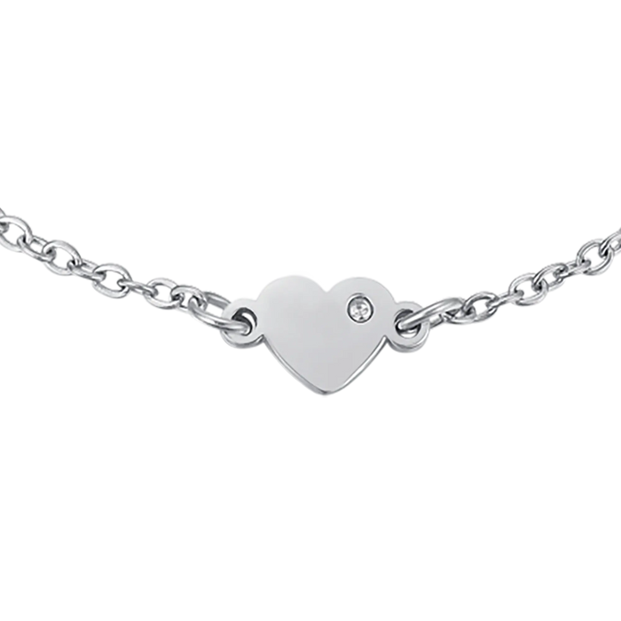 GIRL'S STEEL BRACELET WITH HEARTS