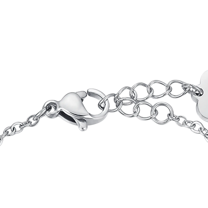 GIRL'S STEEL BRACELET WITH HEARTS