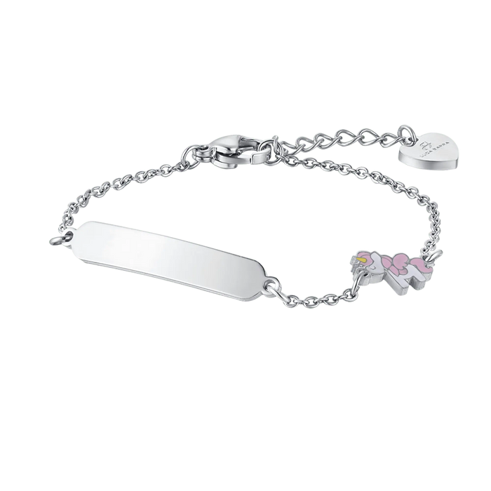 BRACCIALE BAMBINA IN ACCIAIO CON UNICORNO