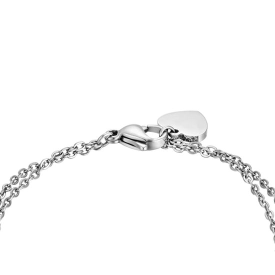 BRACCIALE DONNA IN ACCIAIO CON STELLA E CRISTALLO BIANCO