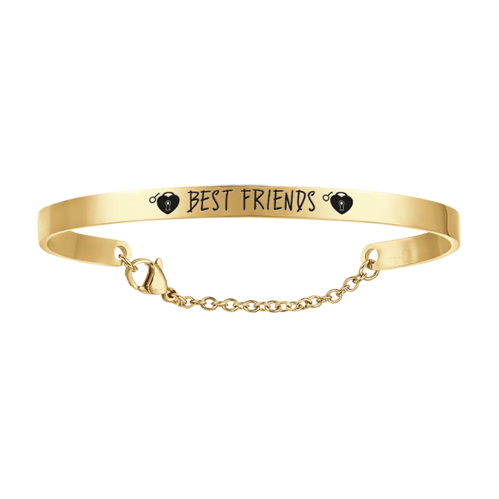 BEST FRIENDS GOLD PLATED STEEL WOMEN'S BRACELET