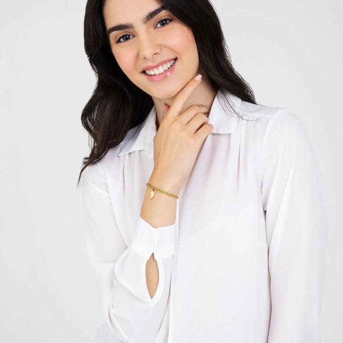 WOMEN'S BRACELET IN GOLDEN STEEL WITH WING