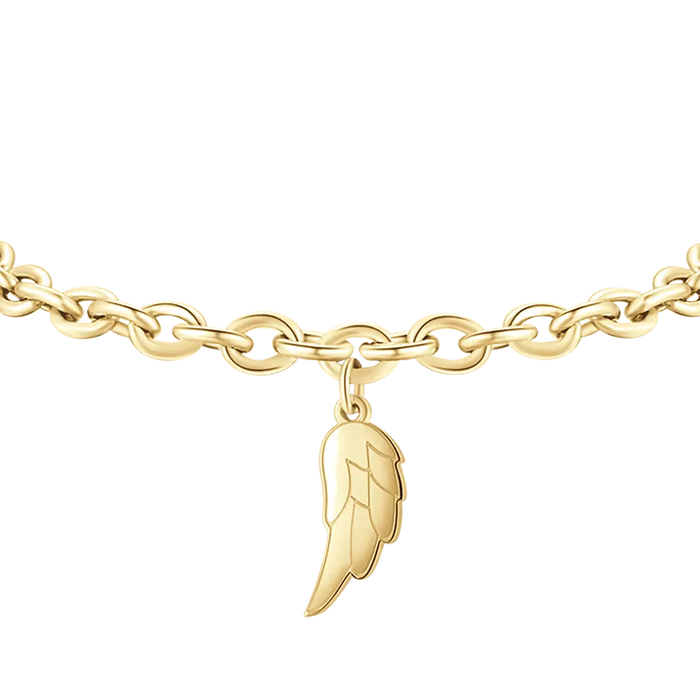 WOMEN'S BRACELET IN GOLDEN STEEL WITH WING
