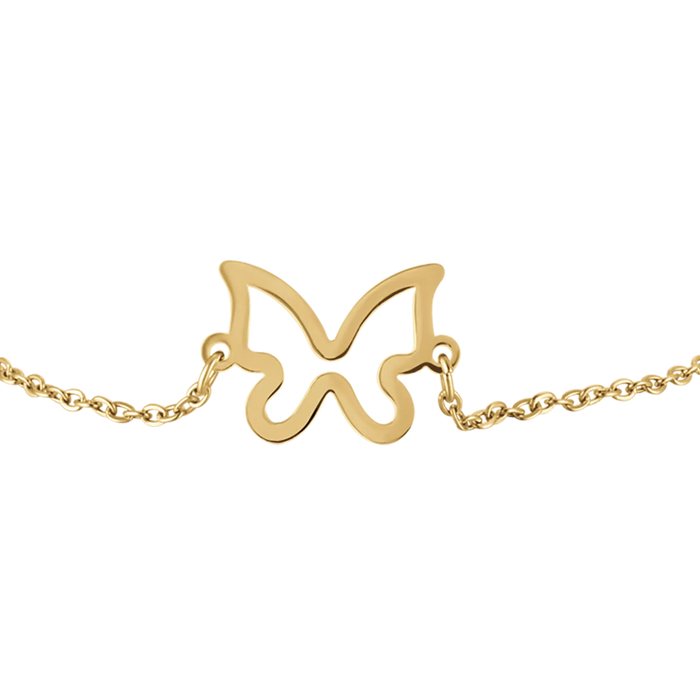 WOMEN'S BRACELET IN GOLD STEEL WITH HOLLOW BUTTERFLY