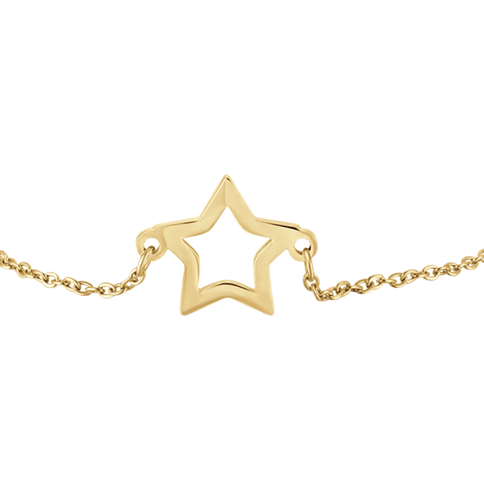 WOMEN'S BRACELET IN GOLD STEEL WITH EMPTY STAR