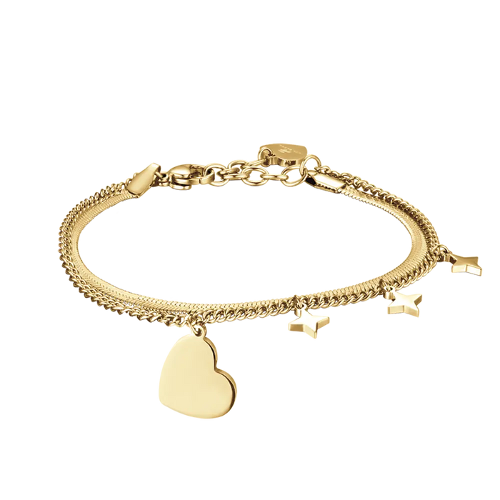 WOMEN'S BRACELET IN IP GOLD STEEL WITH HEART