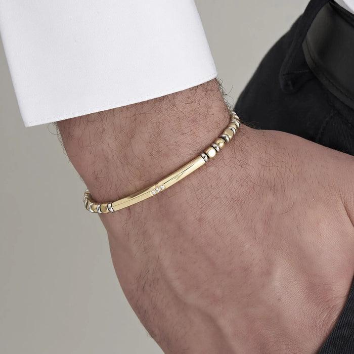 MEN'S BRACELET IN STEEL WITH HEMATITE STEEL