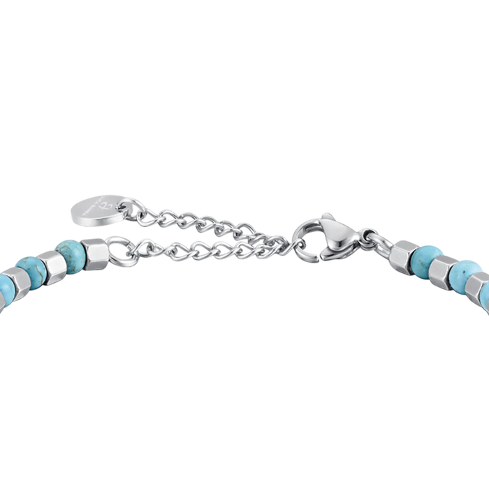 BRACCIALE UOMO IN ACCIAIO CON PIETRE TURCHESI