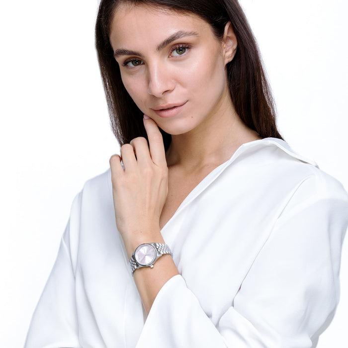 WOMEN'S WATCH WITH STEEL CASE PINK DIAL