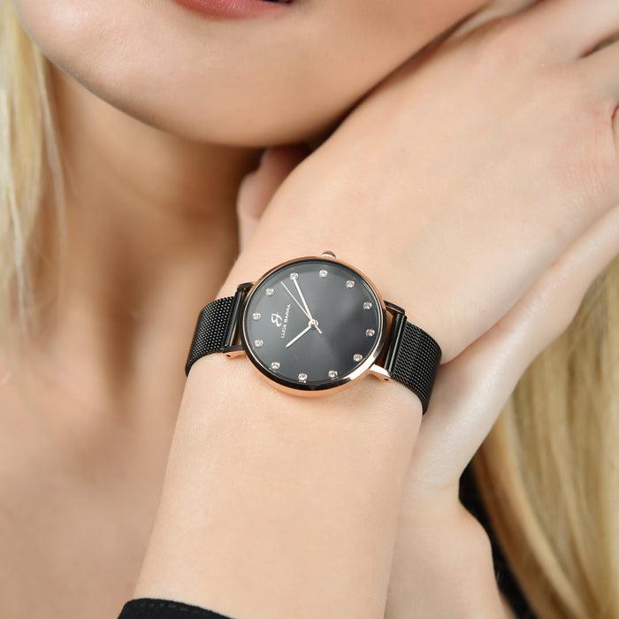 OROLOGIO DONNA IN ACCIAIO ROSA CON CASSA IN ACCIAIO ROSA