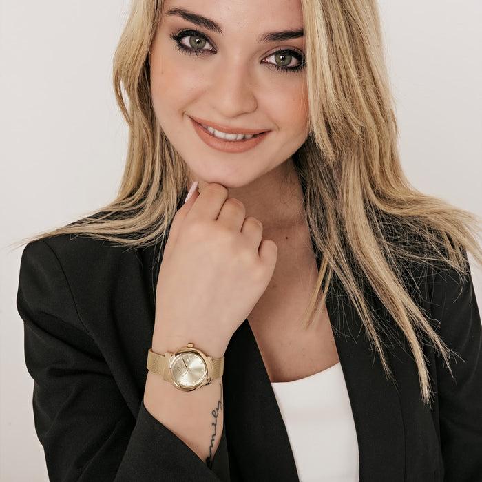 OROLOGIO DONNA IN ACCIAIO CON CASSA IP ROSE