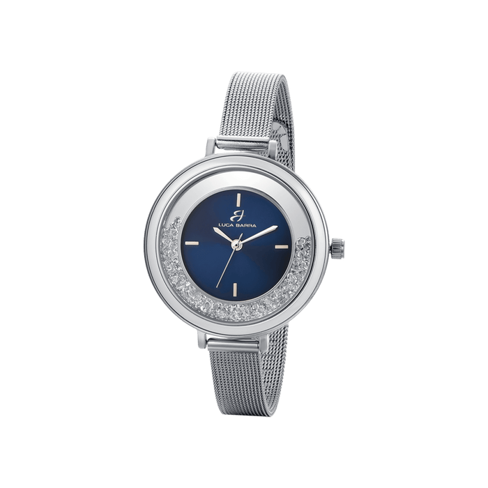 OROLOGIO DONNA CON CASSA IN ACCIAIO GHIERA IN CERAMICA BIANCA