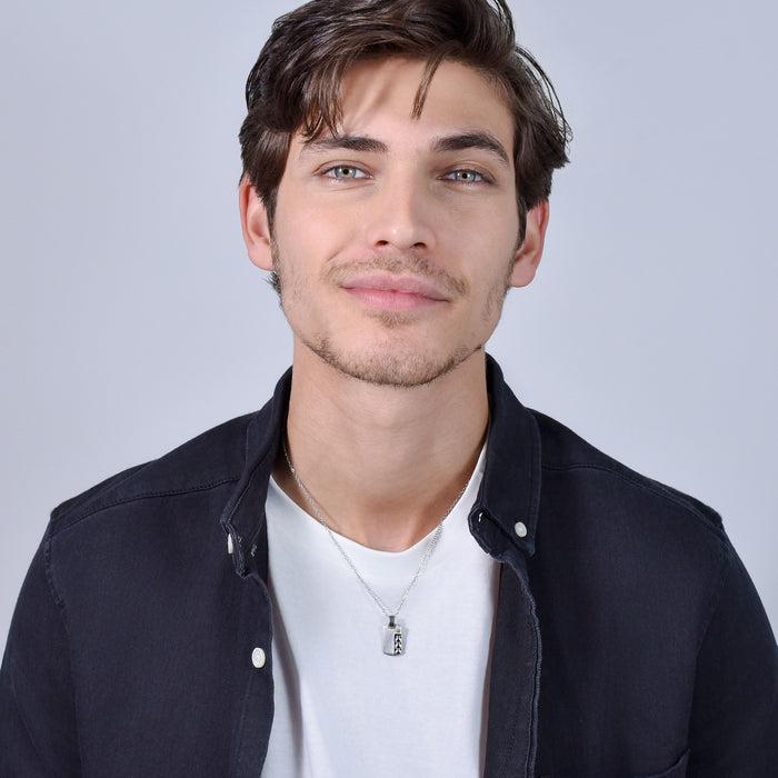 MEN'S STEEL NECKLACE WITH ELEMENT