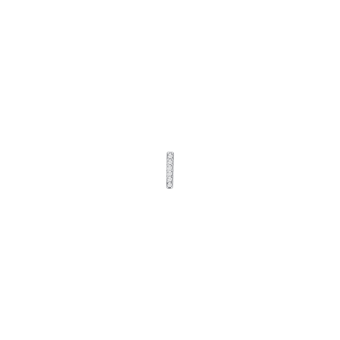 CHARM EN ACIER AVEC CRISTAUX BLANCS